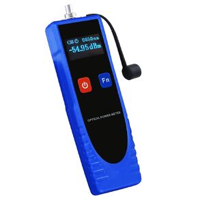Portable Fiber Optic Cable Tester with FC Converter for FC/SC/ST, OPM Optical Power Meter Digital Power Factor Meter, 706dBm with 6 Optic Wave Length