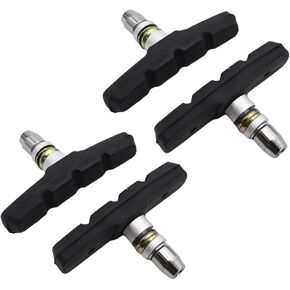 2 Pairs Bike Brake Pad 70mm 2.76" V-Brake Pads Silent Brake Shoes Rubber Bicycle Brake Block Replacment for Shimano Replacment for Tektro for Most Mountain Road Bicycle