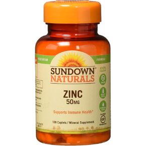 Sundown Zinc 50mg High Potency (100 Caplets)