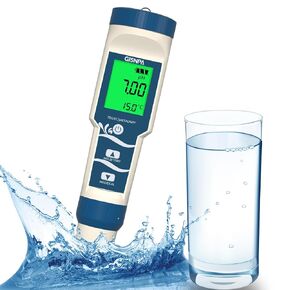 مقياس درجة الحموضة الرقمي 4 في 1 PH ORP H2 مقياس درجة الحرارة مع ATC، مقياس H2 للمياه PPB/PPM، دقة 0.01 عالية الدقة لاختبار درجة الحموضة لمياه الشرب