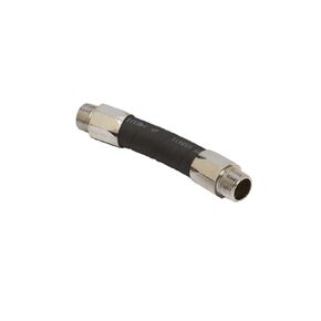 Husky CP16HW.75 1" Male NPTF by 9" Hardwall Black Whip Hose with Permanent Couplings, Made in USA