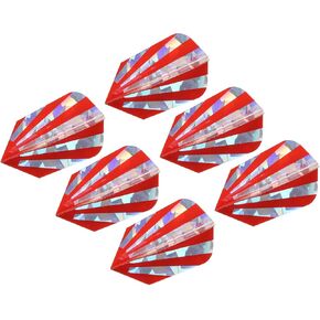 PATIKIL Slim Dart Flights, 6 Pack PET Unique Design Dart Accessories for Steel Tip Dart and Soft Tip Darts, Red