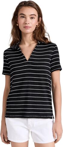 rag & bone Women's The Knit Stripe Polo in Saudi Arabia