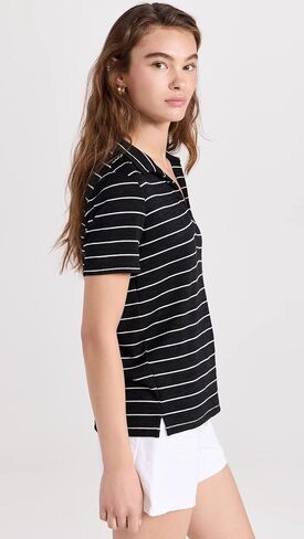 rag & bone Women's The Knit Stripe Polo in Saudi Arabia