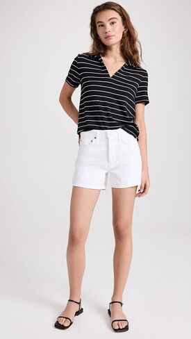 rag & bone Women's The Knit Stripe Polo in Saudi Arabia