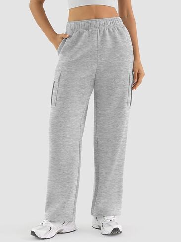 ATHMILE Womens Cargo Sweatpants Casual Baggy Fleece High Waisted Joggers Pants in Saudi Arabia