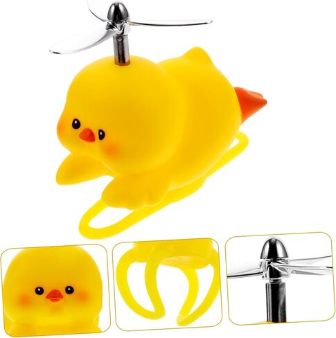 INOOMP Duck Bike Bell, Duck Bicycle Horns, Cute Propeller Handlebar Bicycle Horns, Duck Car Ornaments for Kids Adults Sport Outdoor in Saudi Arabia