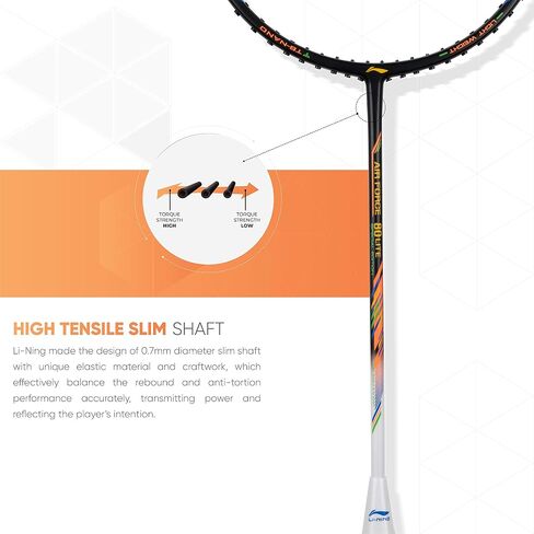 مضرب كرة الريشة من ألياف الكربون 77 G2 من Li-Ning مع غطاء كامل مجاني in Saudi Arabia