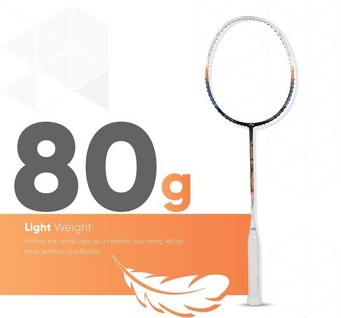 مضرب كرة الريشة من ألياف الكربون 77 G2 من Li-Ning مع غطاء كامل مجاني in Saudi Arabia