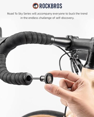 ROCKBROS-ROAD to SKY قفل كابل الدراجة مخفي في المقاود خوذة قفل سبائك الزنك قفل اسطوانة غلاف من الألومنيوم 25.6 بوصة لدراجة الطريق in Saudi Arabia