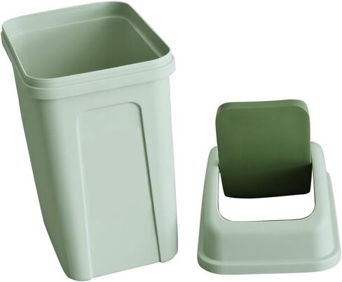 7 Liter / 1.8 Gallon Plastic Trash Can, Small Garbage Can with Swing Lid (Green) in Saudi Arabia