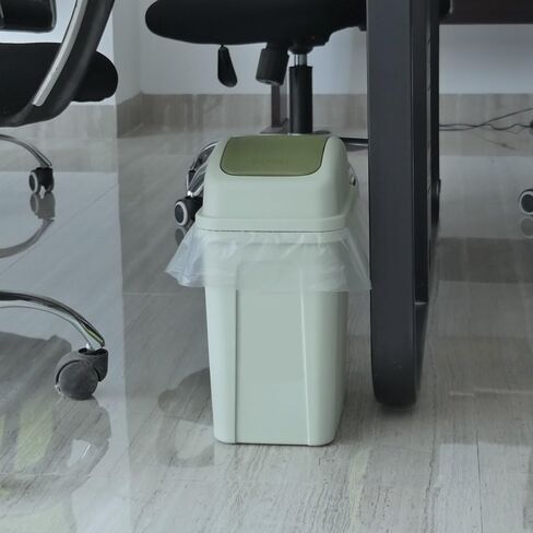 7 Liter / 1.8 Gallon Plastic Trash Can, Small Garbage Can with Swing Lid (Green) in Saudi Arabia