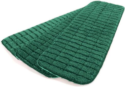 Zwipes Professional Premium Microfiber Smooth Wet Scrubbing Replacement Mop Pads, 18 inch, 3-Pack, Green in Saudi Arabia