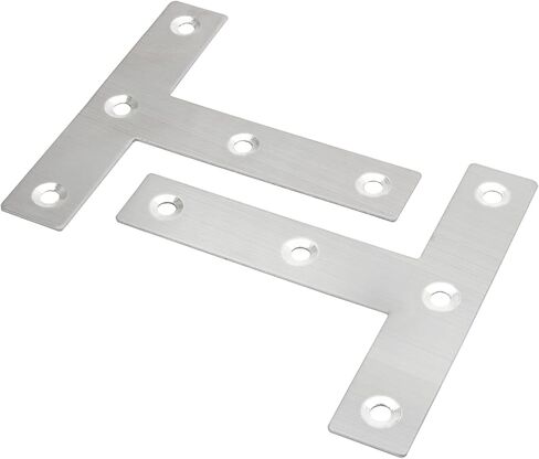 20 قطعة دعامة زاوية مسطحة على شكل حرف T 80 مم × 80 مم (3.15 بوصة × 3.15 بوصة) دعامة مسطحة على شكل حرف T، ألواح إصلاح مسطحة على شكل حرف T من الفولاذ المقاوم للصدأ مع مسامير للإطار والأثاث والخزانة. in Kuwait