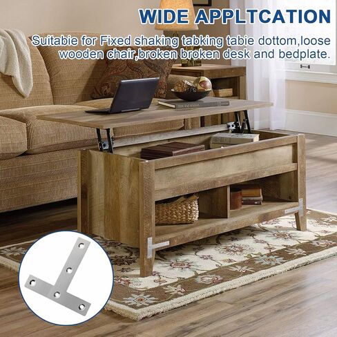 20 قطعة دعامة زاوية مسطحة على شكل حرف T 80 مم × 80 مم (3.15 بوصة × 3.15 بوصة) دعامة مسطحة على شكل حرف T، ألواح إصلاح مسطحة على شكل حرف T من الفولاذ المقاوم للصدأ مع مسامير للإطار والأثاث والخزانة. in Kuwait