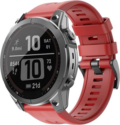 ISABAKE Compatible with Fenix 7X Band 26mm Easy-fit Soft Silicone Watch Band Replacement for Fenix 6X/Fenix 5X/Fenix 5X Plus/Fenix 3/Fenix 6X Pro in Saudi Arabia
