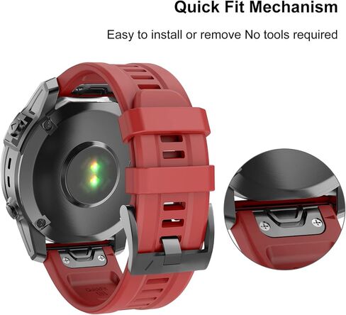 ISABAKE Compatible with Fenix 7X Band 26mm Easy-fit Soft Silicone Watch Band Replacement for Fenix 6X/Fenix 5X/Fenix 5X Plus/Fenix 3/Fenix 6X Pro in Saudi Arabia