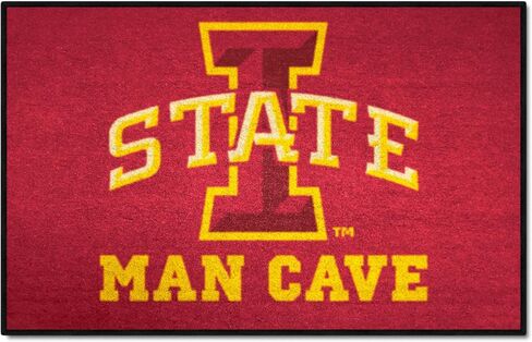 FANMATS 14556 NCAA - سجادة NCAA State Cyclones Man Cave Starter Mat - 19 بوصة. × 30 بوصة. | سجادة ديكور المنزل لمحبي الرياضة وبساط خلفي in Saudi Arabia