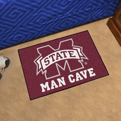 FANMATS 14572 NCAA - Mississippi State Bulldogs Man Cave Starter Mat Accent Rug - 19in. x 30in. | Sports Fan Home Decor Rug and Tailgating Mat in Saudi Arabia