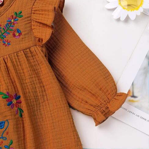 Mexican Dress for Girls 2024 Traditional Vestidos Mexicanos Cinco De Mayo Easter Embroidered Dresses Toddler Kids in Saudi Arabia