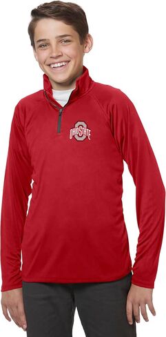 Little King NCAA Youth Boys 1/4 Zip Pullover Wind Shirt-100% Polyester-Sizes YS YM YL YXL in Saudi Arabia