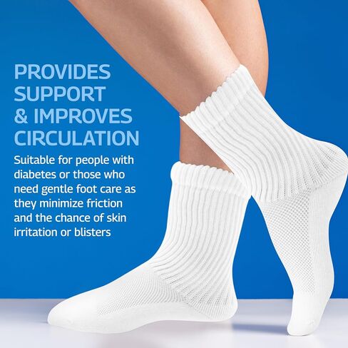 Pure Stride Diabetic Socks Quarter Length - Non-Binding Top, Ventilated Mesh Knit with Seamless Toe for Men and Women in Saudi Arabia