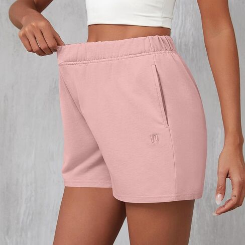 Neer 3 Pcs Women's Sweat Shorts 2024 Casual Summer Athletic Shorts Loose Shorts Comfy High Waist Shorts with Side Pockets in Saudi Arabia