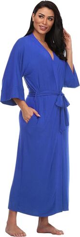 رداء كيمونو قطني نسائي طويل منسوج، رداء نوم ناعم وخفيف الوزن in Kuwait