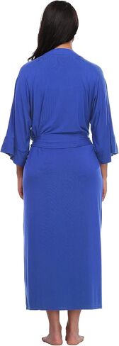 رداء كيمونو قطني نسائي طويل منسوج، رداء نوم ناعم وخفيف الوزن in Kuwait