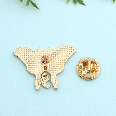 SaiDian 2 Pcs Luna Moth Brooch Alloy Butterfly Enamel Pin Collar Badge Corsage Gift in Saudi Arabia