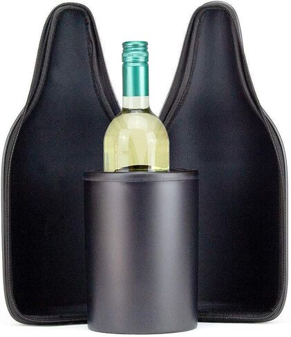 CaddyO™ Cloth Wine Tote with gel-infused wine chiller, bottle opener & shoulder strap in Saudi Arabia