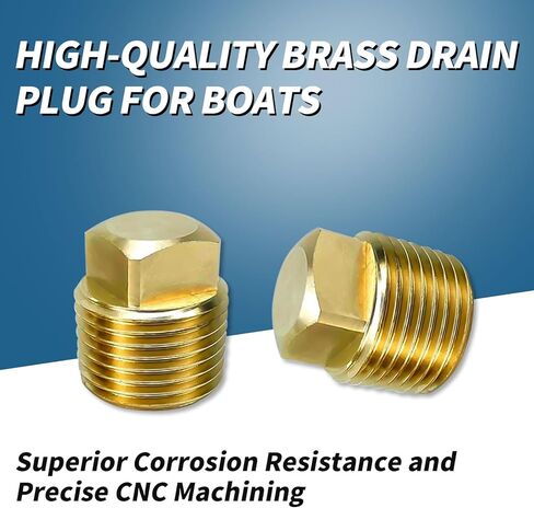 مجموعة سدادات تصريف القارب، 1/2 بوصة من النحاس الصلب، قابس تصريف لمعظم هياكل القوارب، ملحقات القوارب الأساسية، سدادات تصريف من النحاس الصلب شائعة الاستخدام في هياكل القوارب، سدادات تصريف القوارب in Kuwait