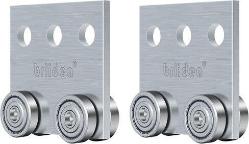 Briidea 4 عجلات تجميع عربة دوارة لحام ثابت متوافق مع Unistrut P1000، P1001، P5000، P5001، P5500، P5501 وجميع القنوات 1-5/8 بوصة أو قناة أطول (حزمة من 2) in Saudi Arabia