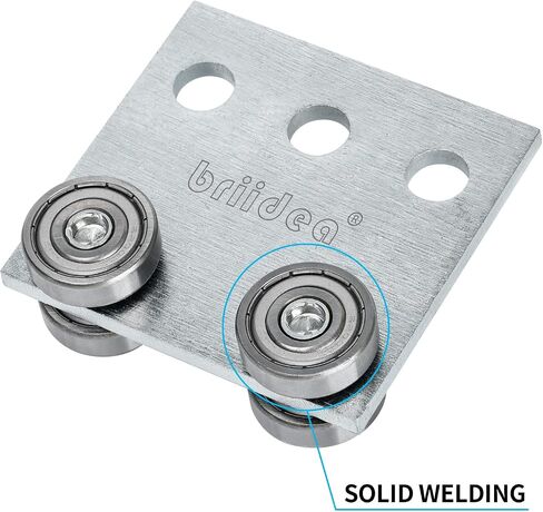 Briidea 4 عجلات تجميع عربة دوارة لحام ثابت متوافق مع Unistrut P1000، P1001، P5000، P5001، P5500، P5501 وجميع القنوات 1-5/8 بوصة أو قناة أطول (حزمة من 2) in Saudi Arabia