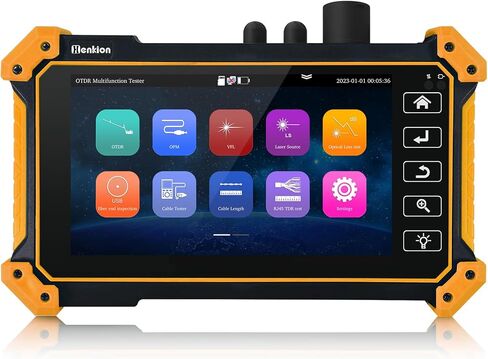Henkion Optical Fiber Tester Wavelengh 1310/1550nm Dynamic Range 26/24dB Auto OTDR Fiber Test SC/UPC Optica Fiber Tool LS OPM VFL OLS Event Map Network Tools Cable Tester File Setting/Report in Saudi Arabia