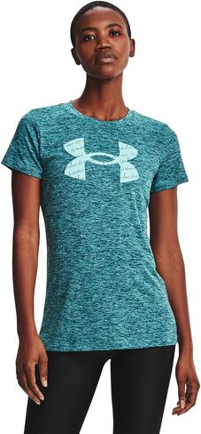 تي شيرت نسائي من Under Armour بشعار Tech Twist Big وأكمام قصيرة ورقبة دائرية in Saudi Arabia