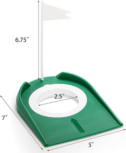 Jucoan 4 عبوات من أكواب وضع الجولف والعلم البلاستيكي لتدريب الجولف، معدات تدريب ثقب الجولف، هدايا للرجال والنساء والأطفال في الفناء الخلفي الداخلي والخارجي in Kuwait