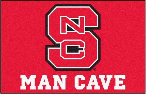 FANMATS 14576 NCAA - NC State Wolfpack Man Cave Starter Mat Accent Rug - 19in. x 30in. | Sports Fan Home Decor Rug and Tailgating Mat - "NCS" Primary Logo in Saudi Arabia
