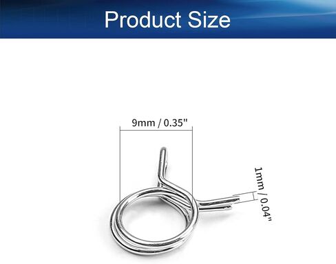 Yinpecly Double Wire Spring Hose Clamp 6mm(ID) Double Wire Fuel Line Silicone Hose Tube Spring Clips Silver Tone 50PCS in Saudi Arabia