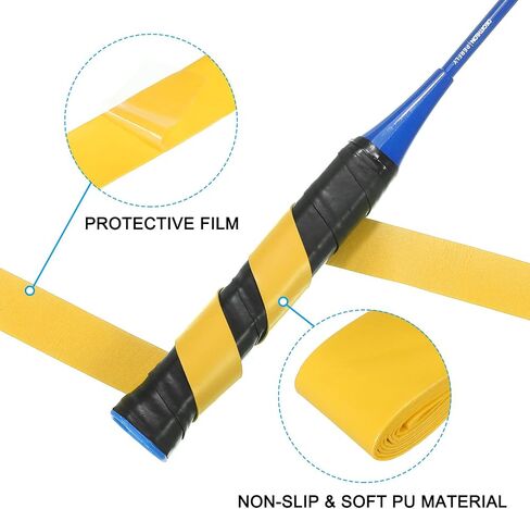 PATIKIL Tennis Racket Grip Tape, Anti Slip Absorbent PU Badminton Overgrip Racquet Grip Tape Baseball Pickleball Paddles in Saudi Arabia