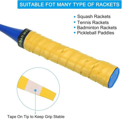 PATIKIL Tennis Racket Grip Tape, Anti Slip Absorbent PU Badminton Overgrip Racquet Grip Tape Baseball Pickleball Paddles in Saudi Arabia