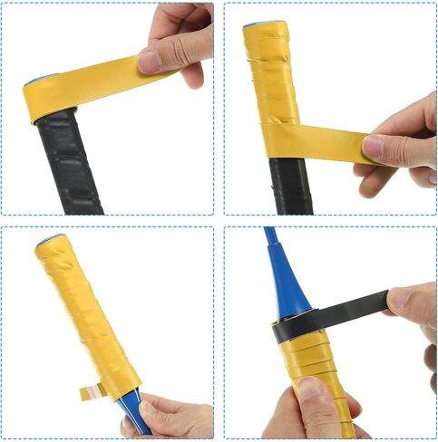 PATIKIL Tennis Racket Grip Tape, Anti Slip Absorbent PU Badminton Overgrip Racquet Grip Tape Baseball Pickleball Paddles in Saudi Arabia