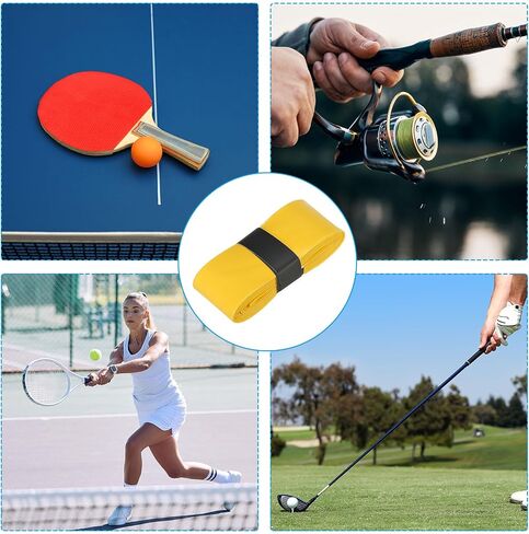 PATIKIL Tennis Racket Grip Tape, Anti Slip Absorbent PU Badminton Overgrip Racquet Grip Tape Baseball Pickleball Paddles in Saudi Arabia