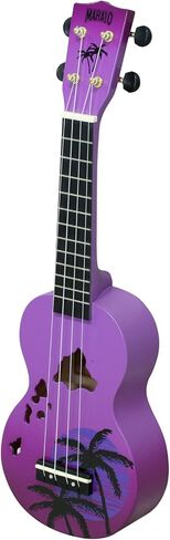 Mahalo Ukuleles Mahalo Designer Series Ukulele، اليد اليمنى، انفجار أرجواني، سوبرانو (MD1HA ppb) in Kuwait