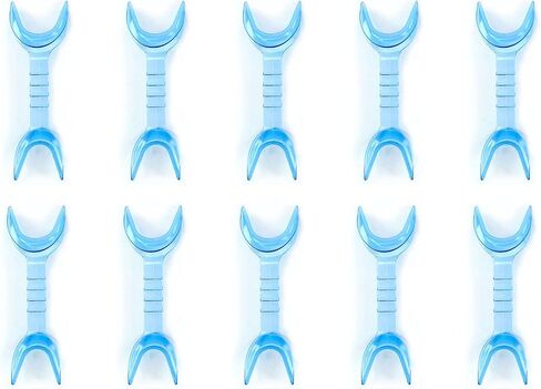 SmileSupplies 143ºC Double Sided Cheek Retractor Large/Medium Transparent Blue (Pack of 10) in Saudi Arabia
