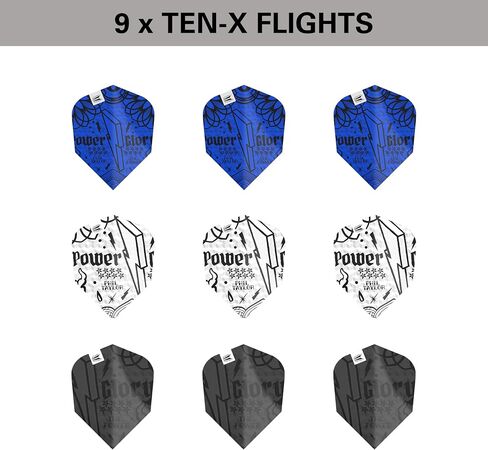 لعبة سهام الهدف Phil Taylor Ink Design Ten-X Dart Flights - مجموعة من 3 مجموعات (9 في المجموع) in Saudi Arabia