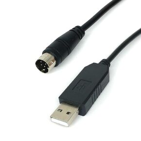 6 Feet USB to Mini Din Serial Adapter Cable with FT232RL Chipset, 8 Pin Male Connector, for Yaesu Radio Compatible, CT-62 CAT Audio Interface Cable