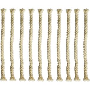 Kerosene Oil Lamp Wicks Burner, Braided Cotton Replacement Wick for Rock Candle Kerosene Alcohol Oil Lamp and Candle Lamp Burner Lantern Wick-10Pcs