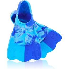 Kids Swim Fins, Swimming Training Fins Short Youth Flippers Lap Swimming Pool Snorkeling for Girls Boys Beginner
