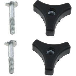 Lawn Mower Nut Screw Bolts 50x8mm Black Triangle Handle Knob Nut Screw Bolts for Lawn Mowers -2PCS